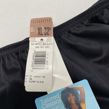 Vintage NWT Vassarette Half Slip Black XL 32  11122
