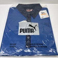 NEW Puma Mens Blue Short Sleeve Hbone Performance Polo Size S 70 TAG