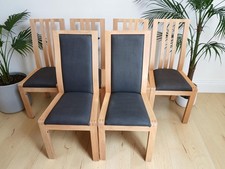 Vintage Ercol Bosco Dining Chairs – Oak Frames Top Quality -Set of 6
