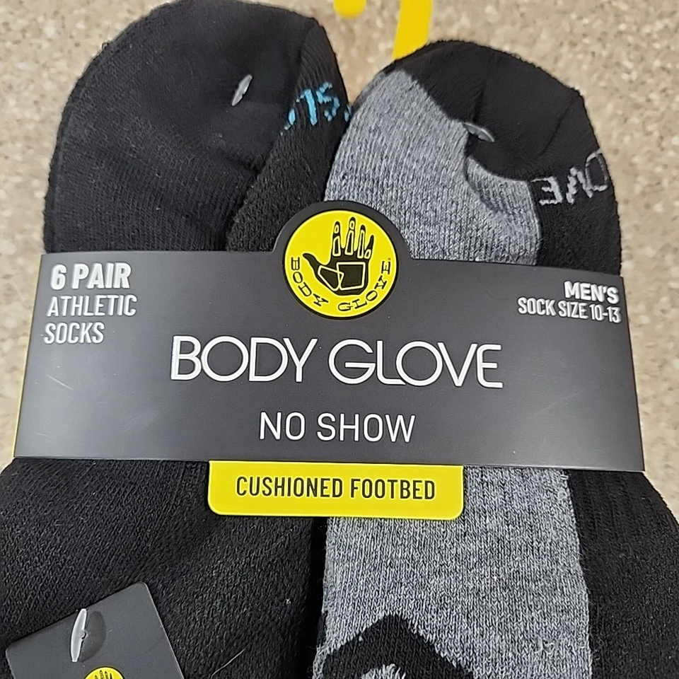 Body Glove No Show Calcetines Para Hombre - Paquete de 6 Calcetines Atléticos Cojín Rendimiento Foto 3 de 4
