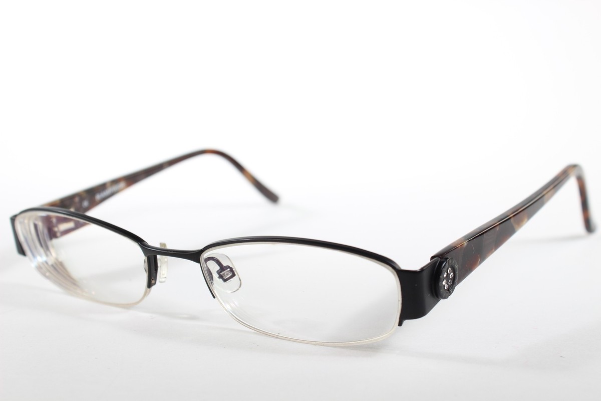 Rampage Eyeglasses R 103 Women Black Semi-Rimless Metal Eyewear