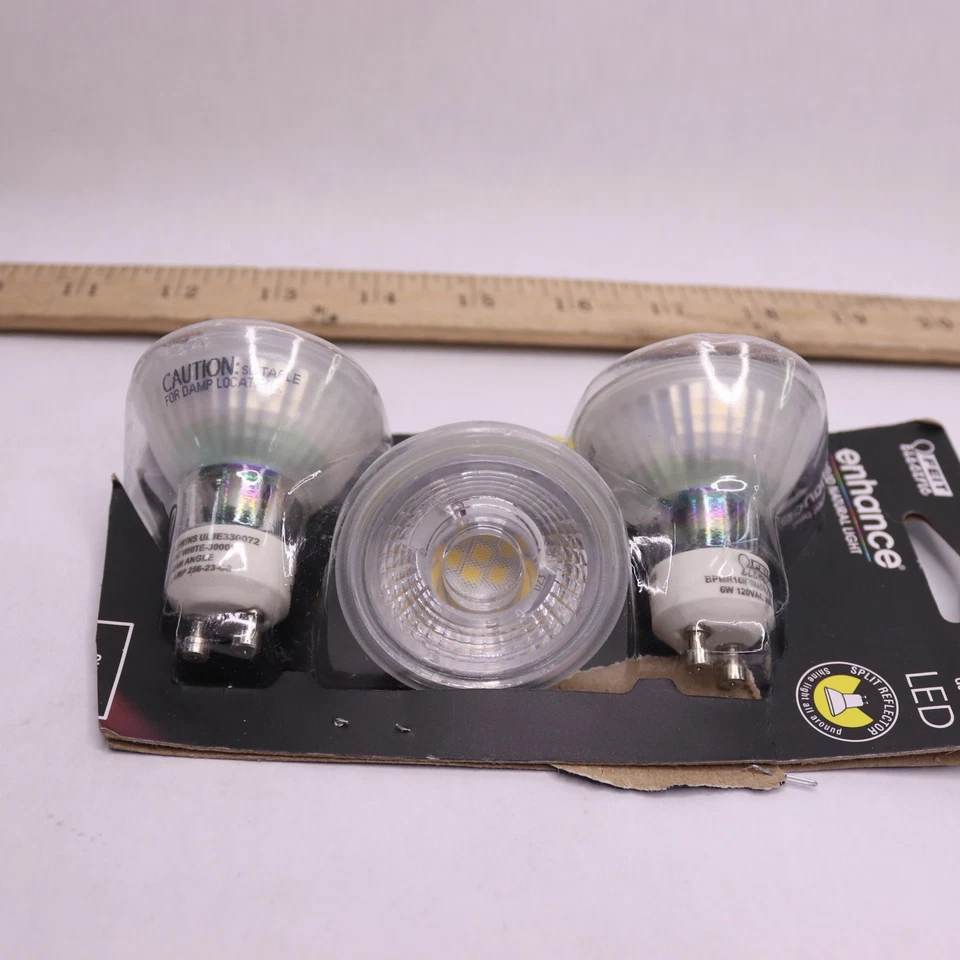 (3-Pk) Feit Electric LED Light Bulb 3000K White 50W BPMR16IFGU500930CA/3 - Image 4 of 4