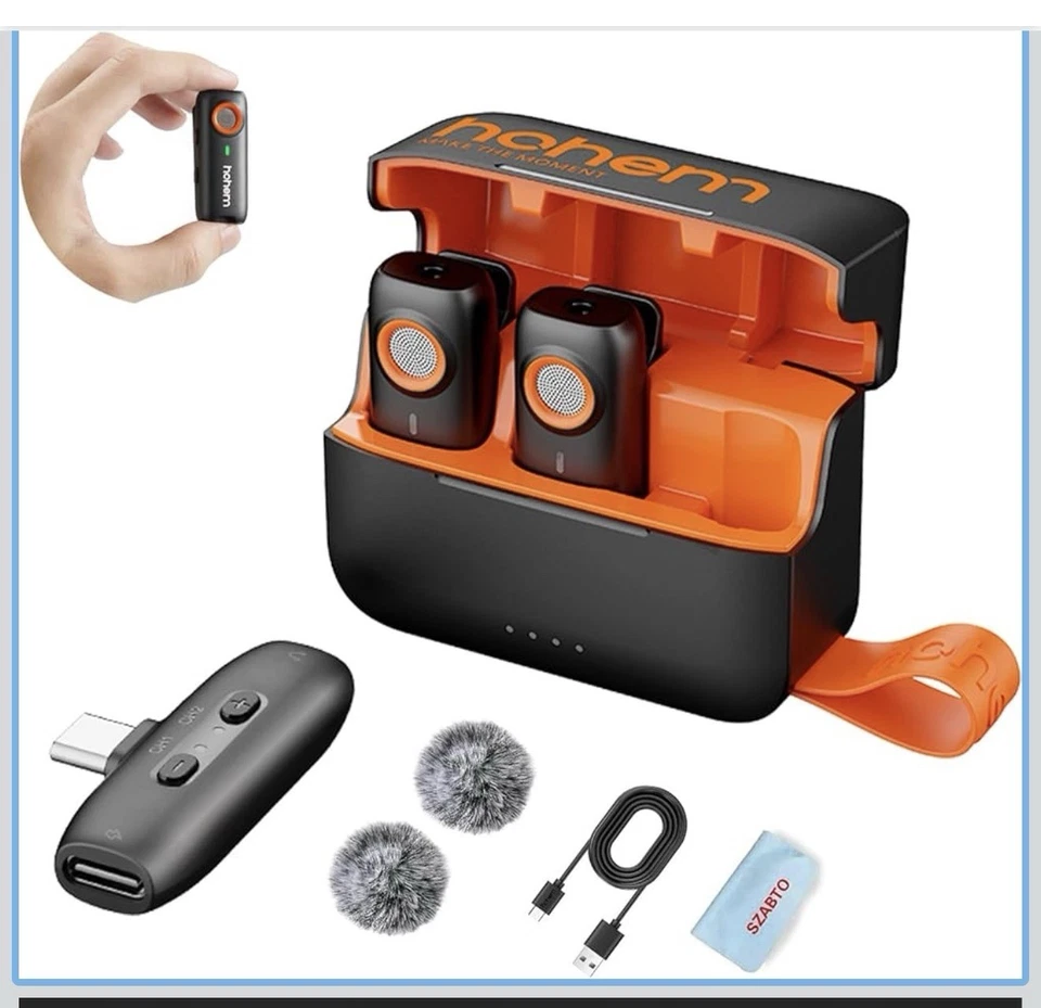 Hohem MIC-01 kabelloses Lavalier Mikrofonsystem für Android Typ-C Smartphone 