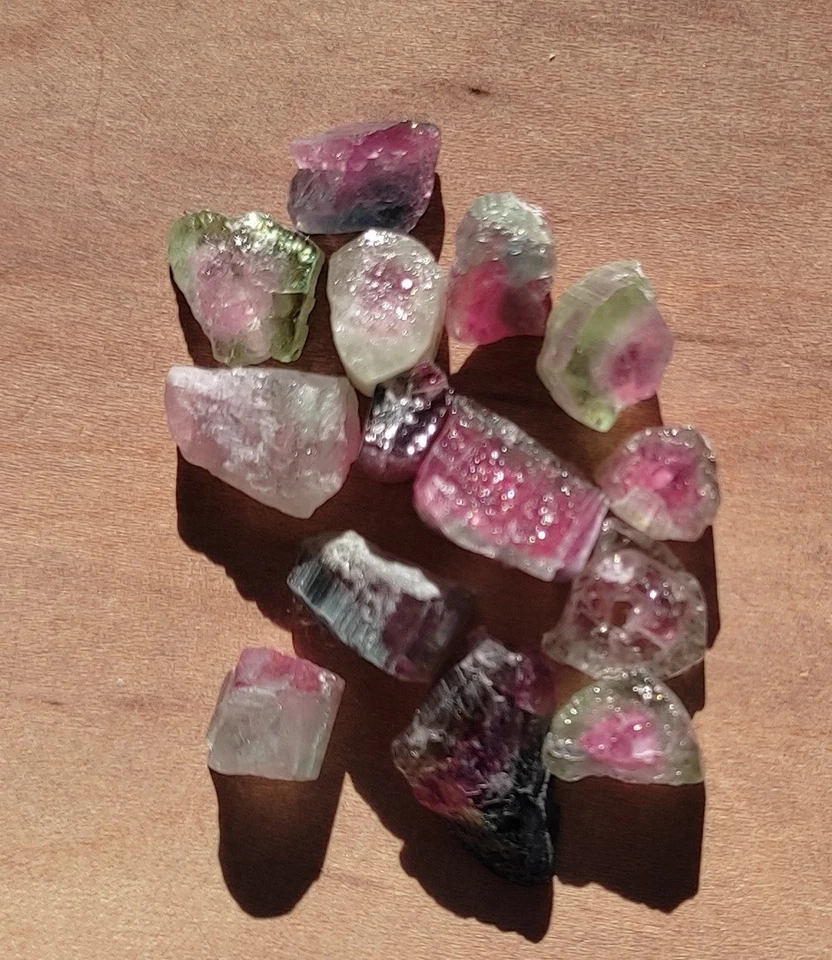Tourmalines melon d'eau du Cachemire-Pakistan, lot de 23 carats, petits bijoux - Photo 2/4