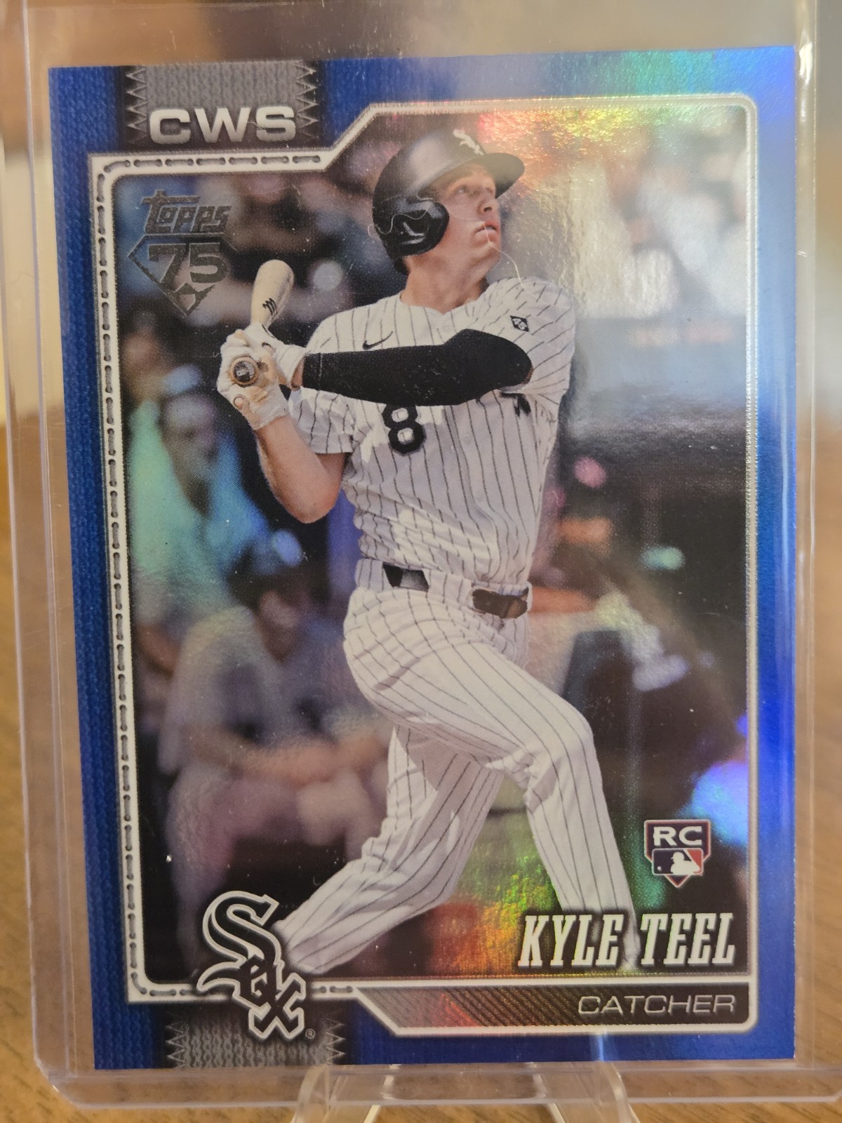 2026 Topps Series 1 - Kyle Teel #201 Blue Rainbow Foil RC /150 - White Sox
