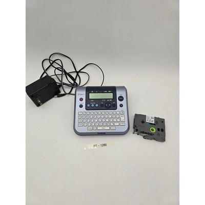 Brother P-touch PT-1280 Label Maker Silver Black with AC Adapter and Tape TZe
