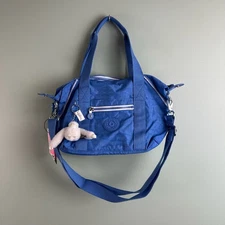 Kipling Cocktail Blue Art Mini Tote Bag HB7442 NEW With Tags and Charm Cute