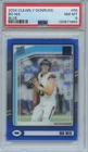 Bo Nix 2024 Clearly Donruss Rated Rookie RC BLUE Denver Broncos 32/49 PSA 8