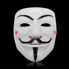 V for Vendetta Guy Fawkes Mask Anonymous Cosplay Halloween Costume Adult