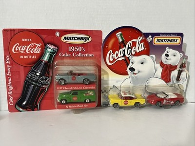 VTG Matchbox 1950's Coke Collection 2-Pack '57 Chevy & Polar Bear Father & Son
