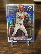2024 Bowman Draft Chrome Refractor 1st Bowman Card # BDC-127 Carter Mathison