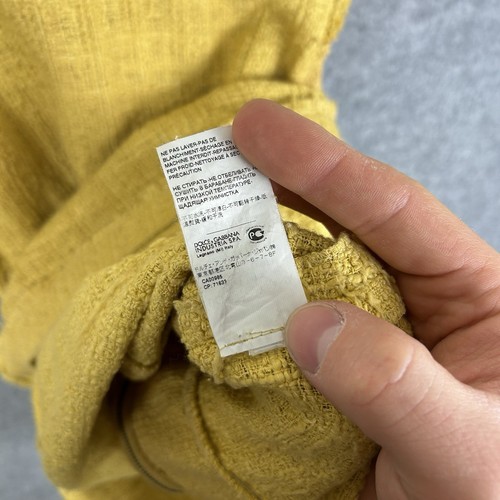 Dolce & Gabbana Dress Womens UK 10 / EU 40 Yellow Sleeveless Cotton Round Neck - Picture 7 of 14