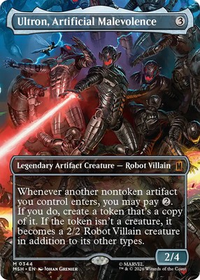 Ultron, Artificial Malevolence (Borderless) (0344) [Marvel Super Heroes] Near M