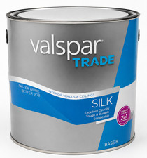 Valspar Trade Silk BaseB Interior Wall & Ceilings Paint White 2.5L Used & Dented
