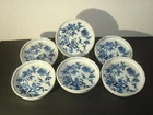BLUE DANUBE, BLUE ONION, JAPAN, SET of (6) COASTERS, 3 1/2",  PERFECT CONDITION