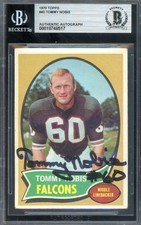 Tommy Nobis Beckett BAS Signed 1970 Topps Autograph Falcons