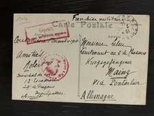 WW1 / 1914 / Card Sent From France To Prisoner Of War In Germany