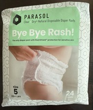 Parasol Diaper Pants Size 5 / 24ct / 26 Pounds NIB