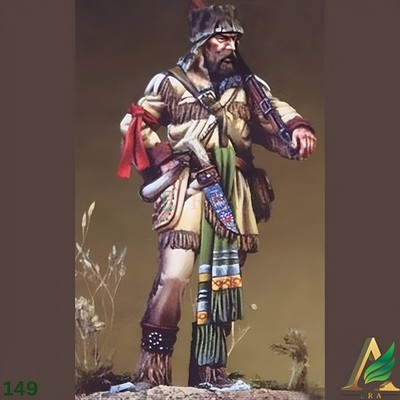 1/32 American Mountain Man Fur Trapper Resin Figures Unpainted Unassembled Model