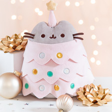 Pusheen Pink Christmas Tree Plush 2022 Exclusive Plush 9.5"