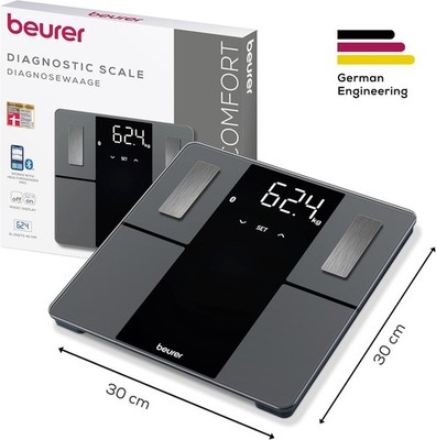 Beurer BF 500 Bluetooth Körperfettwaage digitale Analysewaage 180 kg