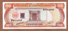 100 Pesos 1991 DOMINICAN REPUBLIC 136a ** UNC GEM ** Oro Billete