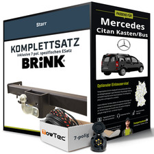 F&uuml;r MERCEDES Citan Kasten/Bus W415 Anh&auml;ngerkupplung starr +eSatz 7pol 12-21 Set