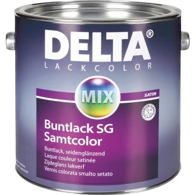 B24 HOT DEALS Buntlack Rot Holzlack Delta SG-Samtcolor Metalllack feuerrot RAL3000 2,5l