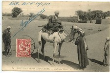 POSTCARD EGYPT / EGYPTIAN / EGYPTIAN AND SCENES ARABS AND CAMEL