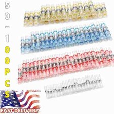 Solder Seal Sleeve Butt Wire Connectors Heat Shrink Terminal Waterproof 26-10AWG