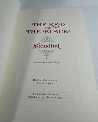 Franklin Library Stendhal The Red and The Black Leather Bound Collector Book - Imagen 9 de 10