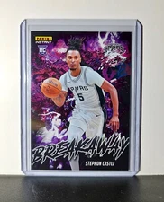 Stephon Castle Rookie 2024-25 Panini NBA #4 Breakaway Card Spurs 1/1355