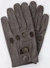Riparo Genuine Leather Full-finger Driving Gloves  - Brown
