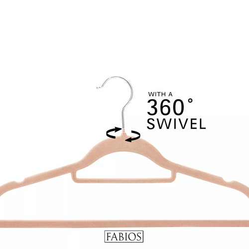 COAT CLOTHES CLOTHING HANGERS VELVET VELOUR NON SLIP FLOCKED TROUSER HANGERS NEW - Picture 5 of 13