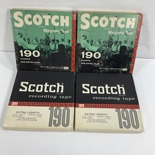 4 Vintage Scotch 190 7" Reel to Reel Tape 1/4" x 1800' with Boxes    BB211844