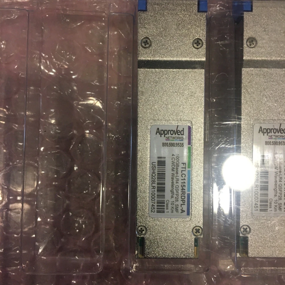 Approved Network. FTLC1154RDPL-A5 QSFP28 QSFP-100G-LR4 transceiver Module - Image 2 of 2