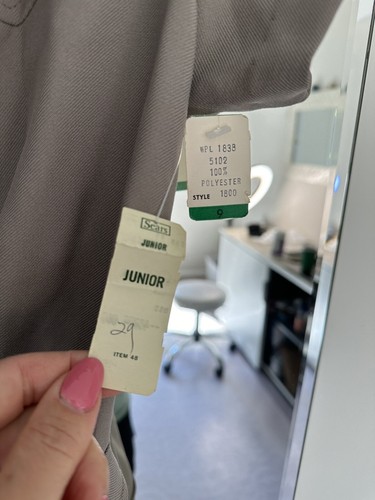 Nuevo con etiquetas Mono Campana Vintage Años 70 Pantalones Para Mujer Sears JR Bazaar Jr. Talla 9 NOS - Imagen 8 de 18