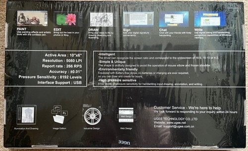 Graphics Tablet M708 UGEE 10 x 6 inch (New - Unopened) - Picture 2 of 4