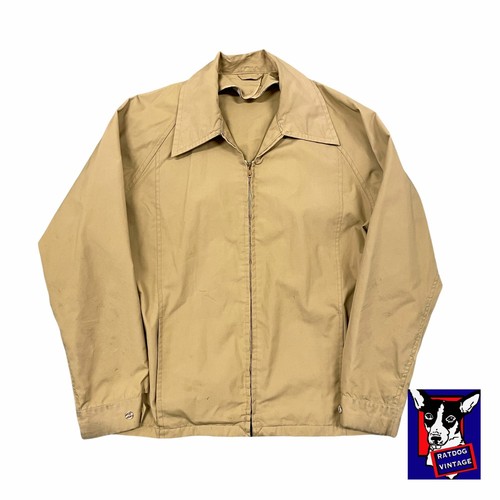 60s VTG Cotton/Nylon Beige Zip Up 