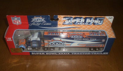2005 SUPER BOWL XXXIX TRACTOR TRAILER - 1:80 SCALE - PATRIOTS vs EAGLES