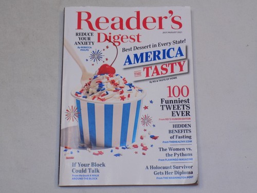 Reader's Digest Magazine Jul Aug 2021 Best Dessert in Every State Funny Tweets +