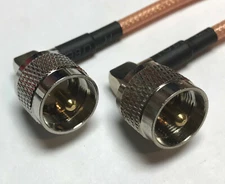 RG400 UHF Male Angle to UHF Male Angle 259 Double Shield Coax PICK LEN RF US Lot