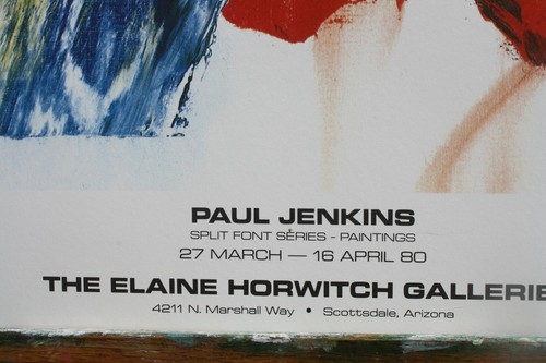Paul Jenkins Poster, Print 1980 Phenomena Bonjour Voltaire Elaine Horowitch Gall - Picture 3 of 3