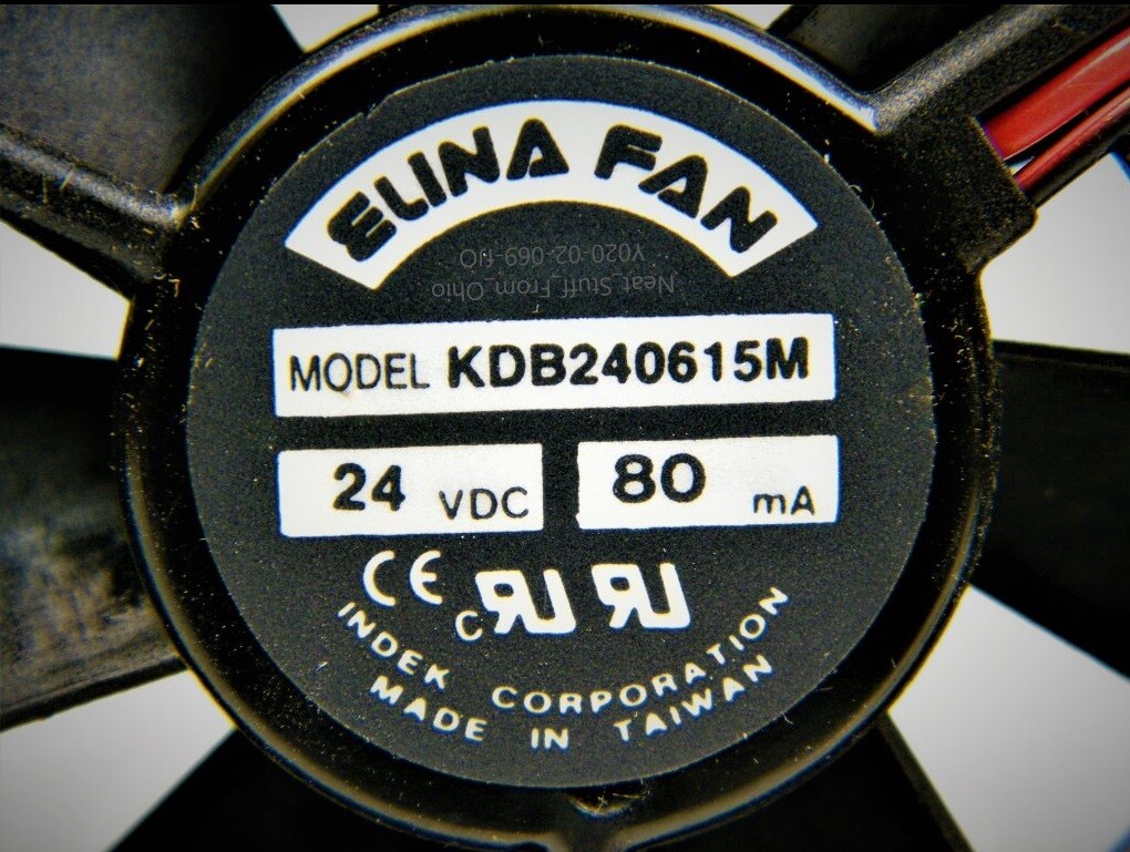 ELINA MEDIUM-FAN, 24VDC, 17.8 CFM, QUIET @ 31dB, 60MM X 60MM X 15MM, NEW ITEM