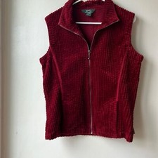 Woolrich kinsdale corduroy vest Womens Large Ruby Red 100 Cotton