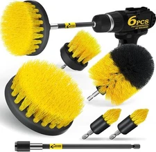 Holikme 6Pack Cleaning Brush Power Scrubber Extended Yellow 