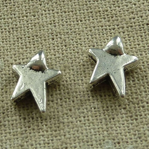 Spedizione Gratuita 140 pz Charm Stella Argento Tibetano 13x11mm L-3453 - Foto 4 di 4
