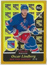 2015-16 O-Pee-Chee Platinum Retro Rainbow Gold Rookie #R82 Oscar Lindberg 86/149
