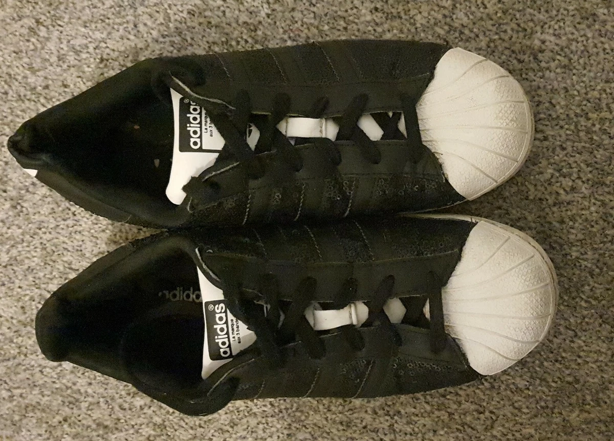 Adidas girls black trainers cheap