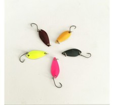 5 CUCCHIAINI DA PESCA ONDULANTI ESCA PREDATORI SPOON  SPINNING TROTA LAGO 3-G